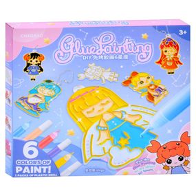 Дитячий набір для творчості "Підвіска-розмальовка" 7600-1-23-21-2123-4 ланцюжок, фарби 6 кольорів