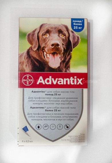 Средство от блох и клещей  Advantix для собак свыше 25 кг