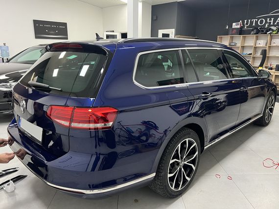 Накладка на торец заднього бампера SD/SW (3 шт, нерж) Carmos - Турецька сталь для Volkswagen Passat B8 2015-2024 рр | Зображення 3