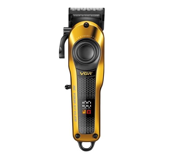 Машинка для стрижки VGR V-170 Professional Hair Clipper 6 насадок 1.5-13 мм LED-дисплей аккумуляторная 5 Вт Золотистая