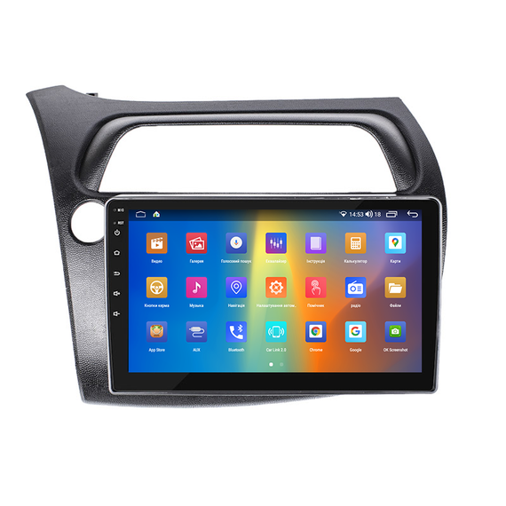Штатная магнитола 9" Lesko для Honda Civic Type R VIII 2006-2008 2/32Gb CarPlay 4G Wi-Fi GPS Prime Хонда | Зображення 1