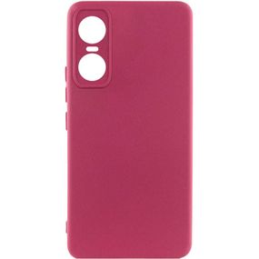 Чехол Silicone Cover Lakshmi Full Camera (A) для Tecno Pop 6 Pro Full camera, Бордовий/Marsala