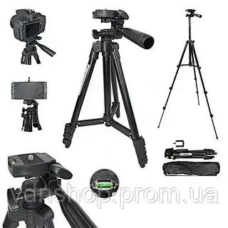 Штатив металевий універсальний для телефону та фотоапарата Tripod 3120 портативний трипод 0,35-1.02м | Зображення 2