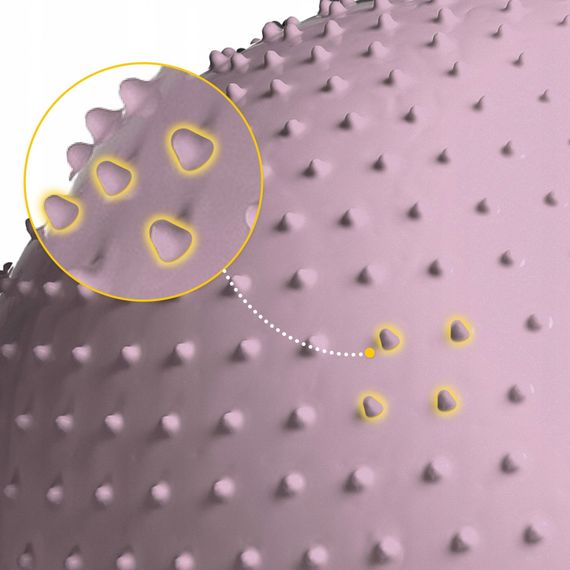 М'яч для фітнесу (фітбол) 4FIZJO 65 см масажний Anti-Burst 4FJ0617 Pink (P-5905973400220) | Зображення 7