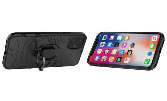 Чехол бампер Primolux Ring Armor для Apple iPhone 11 - Black | Зображення 2
