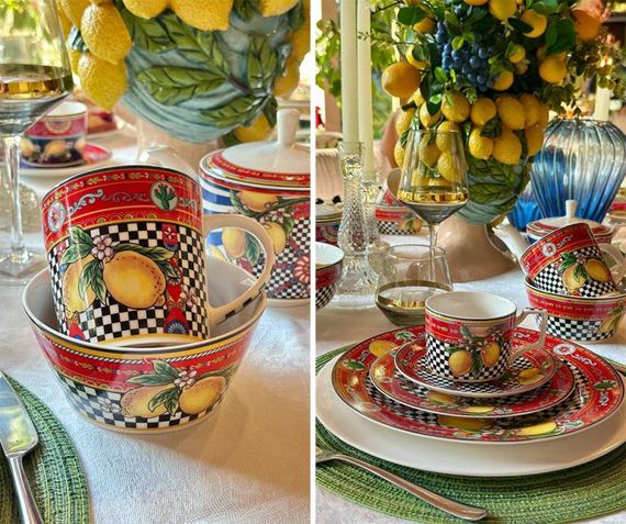 Кухоль порцеляновий Sicilia "Limoni" (Лимони) 450мл, подарункова чашка | Зображення 1