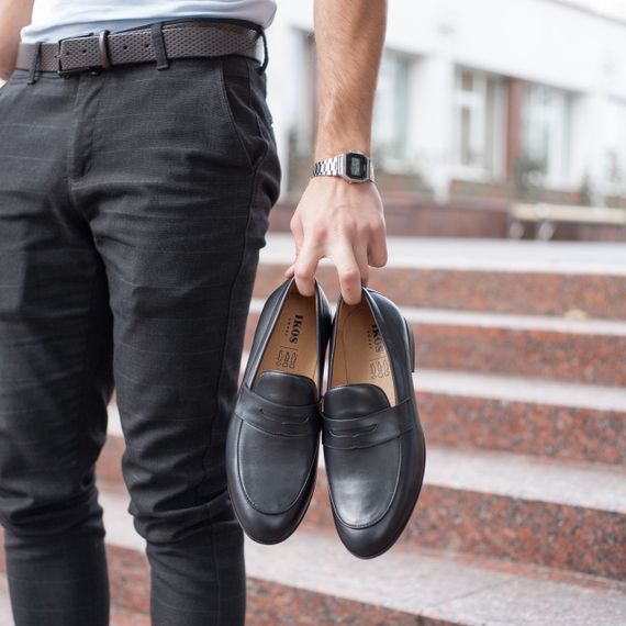 Чоловічі лофери чорного матового кольору 44 розмір (29 см) | Зображення 4