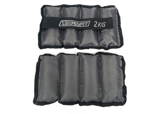 Обтяжувачі EasyFit 2 х 2 кг для ніг та рук з металом (EF-AWTМ-200) | Зображення 1