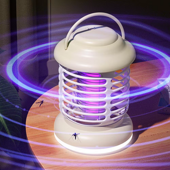 Переносна акумуляторна лампа пастка комарів, лампа відлякувач, винищувач комах з USB | Зображення 1
