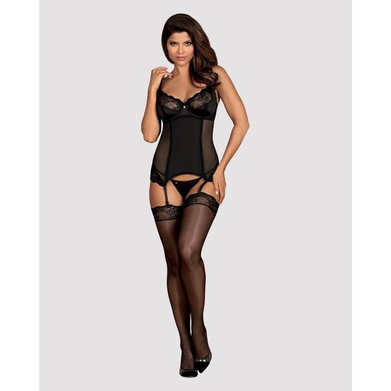 Комплект Obsessive Amallie корсет та стрінги L/XL | Зображення 2
