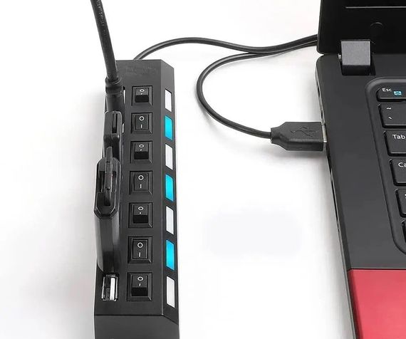 USB хаб Combi концентратор на 7 портів з підсвічуванням | Зображення 4