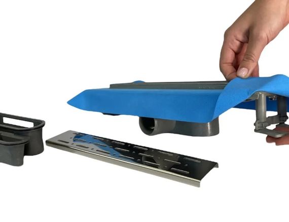 Душевой канал с горизонтальным фланцем Maxiflow Standart Line 33 см решетка Дождь 4022.TY050K.033.1 | Зображення 4