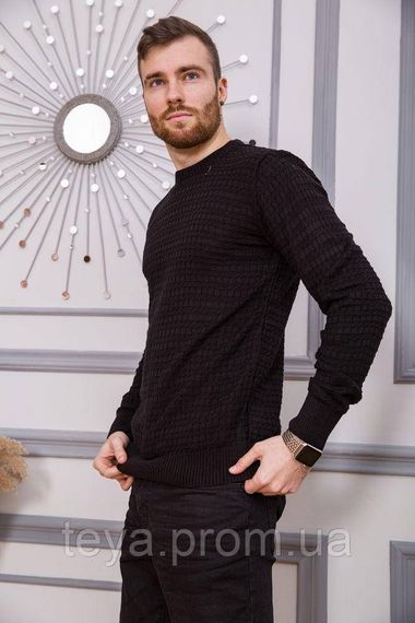 Светр чоловічий колір чорний розміри M, XL, L FA_001988 | Зображення 2