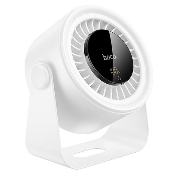 Настільний вентилятор Hoco HX66 desktop circulating fan 3000 mAh White