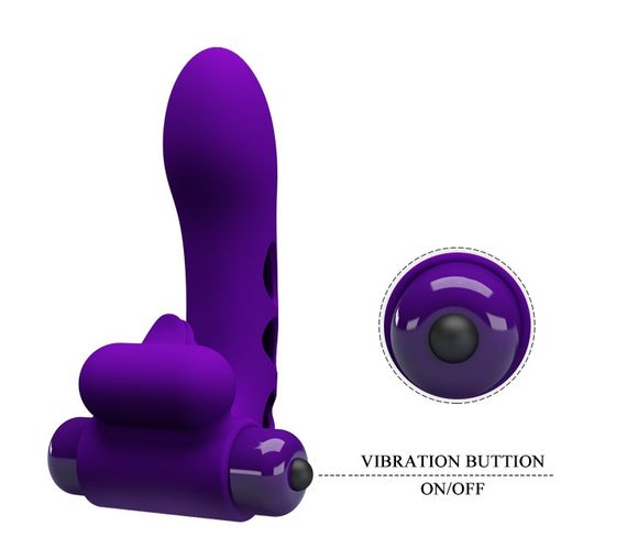 Кліторальний стимулятор на палець Pretty Love-Orlando Finger Violet, BI - 014836-1 Sex Aura | Зображення 8