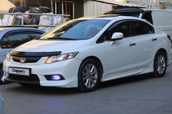 Дефлектор капоту (EuroCap) для Honda Civic Sedan IX 2011-2016 рр | Зображення 2