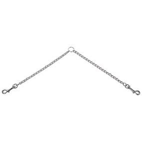 Повідець-спарка для собак Flamingo Twin Chain, 2 х 30 см