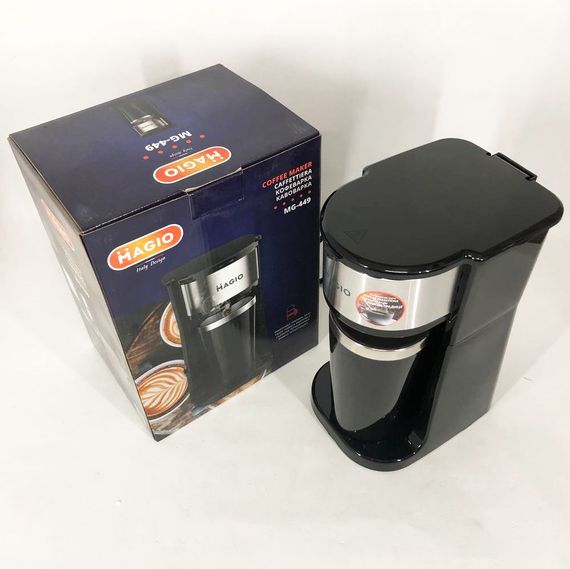 Кавоварка Magio MG-449 з термостаканом, Кавоварка для дому, Кавомашина домашня | Зображення 7