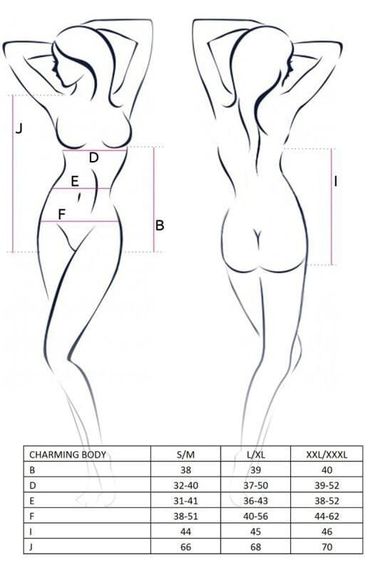 Боди Passion CHARMING BODY Черный L/XL | Зображення 2