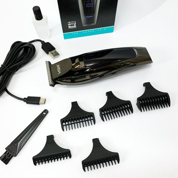 Електрична машинка з насадкою для бороди VGR, Електрична машинка тример для волосся і бороди QS-16 | Зображення 9