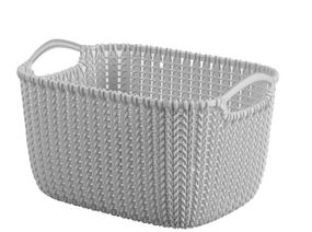 Кошик для зберігання Curver (Курвер) Knit 8 л (03674) Світло-сірий