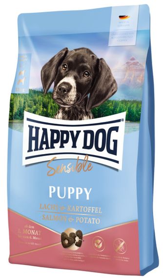 Сухий корм для цуценят з лососем Happy Dog Sensible Puppy Salmon & Potato, 10 кг