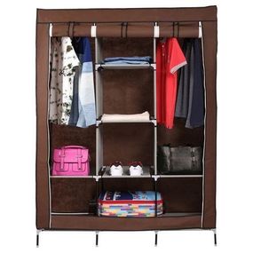 Шафа тканинний 3 секції складаний з каркасом STORAGE WARDROBE KR130 175 х 130 х 45 см