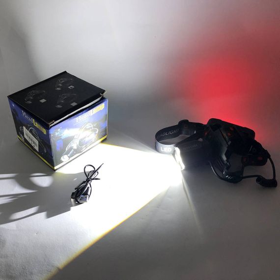 Ліхтар на голову для риболовлі, Налобний ліхтар, Налобний прожектор на лоб потужний WU-13 | Зображення 8