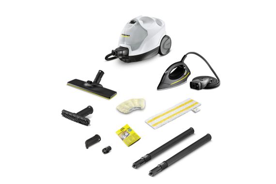 Пароочисник Karcher  SC 4 EasyFix Iron, 2000Вт, 800мл, 3.5Бар, праска в компл, біло-чорний (1.512-631.0)