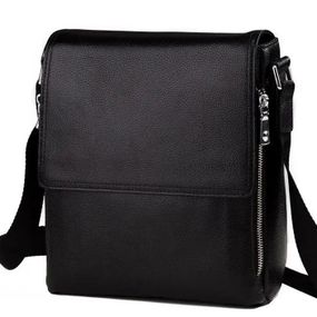 Чоловіча шкіряна сумка через плече Tiding Bag SK N12217 чорна