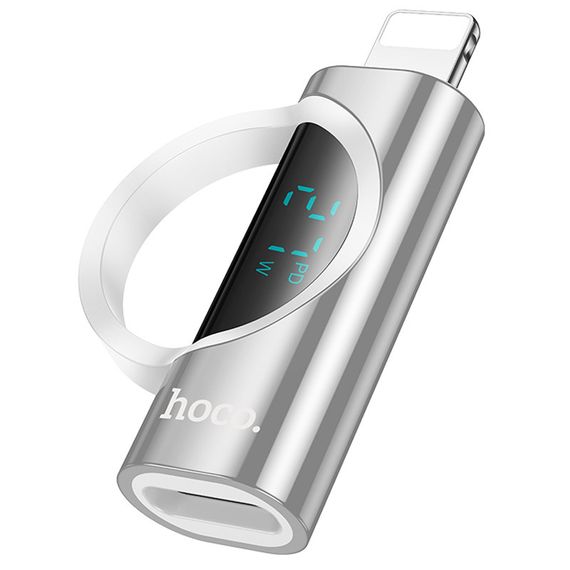 Перехідник Hoco UA32B Lightning male to Type-C female display adapter Silver | Зображення 1