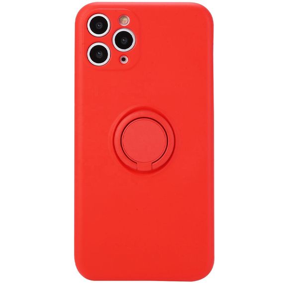 Чохол TPU Candy Ring Full Camera для Apple iPhone 12 Pro (6.1") Кольцо-держатель, Червоний / Red
