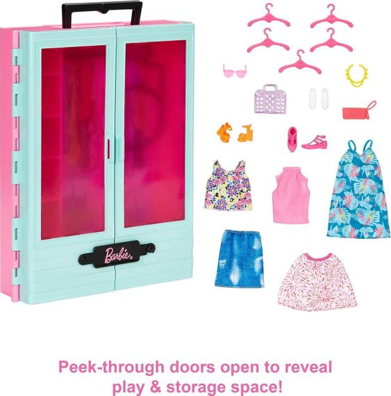 Ігровий набір Барбі Неймовірна шафа з одягом та аксесуарами Оригінал Barbie Closet | Зображення 3