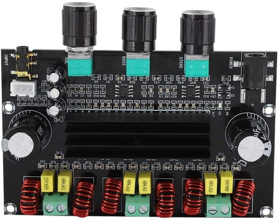 Усилитель звука в Корпусе XH-M574 TPA3116D2 50Вт*2 + 100Вт 2.1 DC 8-24В | Зображення 1