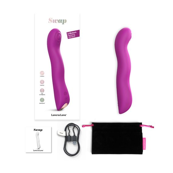 Вібратор Love To Love SWAP з пульсівною перлиною для точки G, 3 мотори, гнеться, SWEET ORCHID | Зображення 5