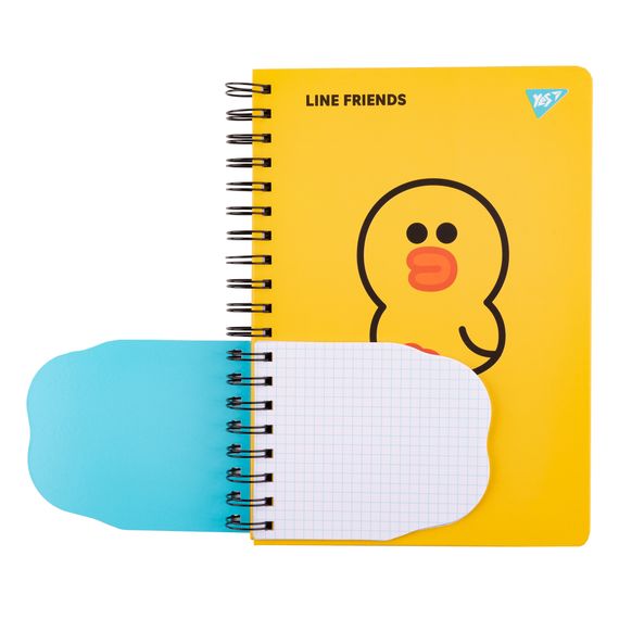 Блокнот YES 2в1 В5+В7 80арк.+20арк. Line Friends Sally клітинка (151780) | Зображення 1