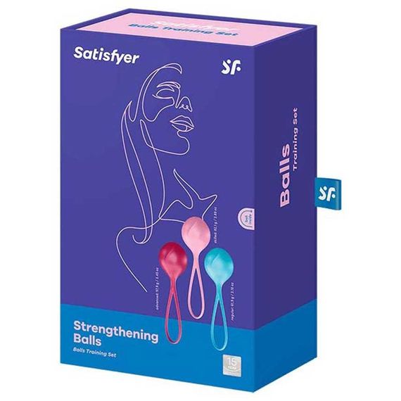 Набір одинарних вагінальних кульок Satisfyer Strengthening Balls різнокольорові Sex Aura | Зображення 4