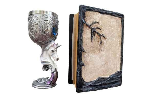 Подарунковий набір Келих 3D Єдиноріг і Блокнот 3D «Тінь Ворона» | Зображення 1