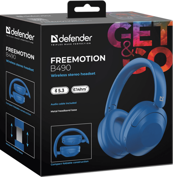 Гарнітура Defender FreeMotion B490 Bluetooth Blue (63490) | Зображення 9