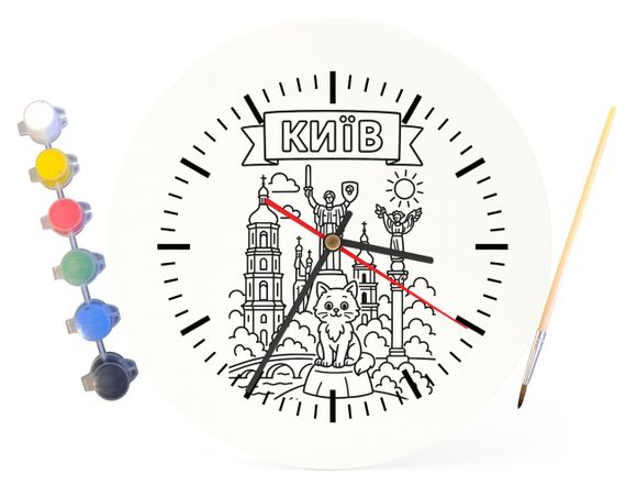 Дитячий набір для творчості годинник розмальовка Київ 30 см (Г0150) | Зображення 3