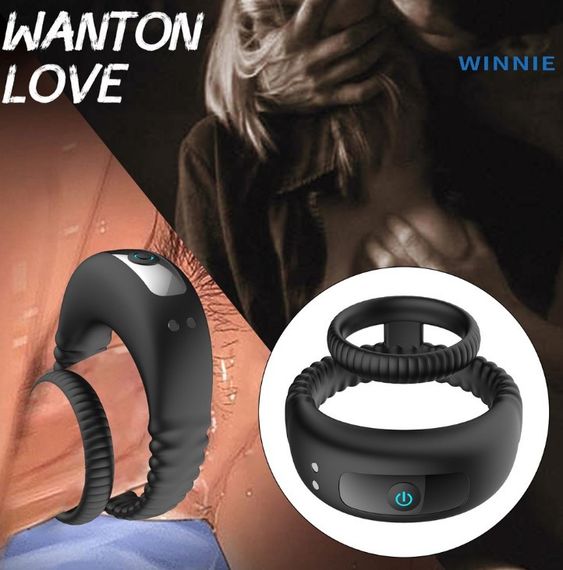 Подвійне ерекційне кільце з вібрацією 10 режимів Sex Aura | Зображення 4