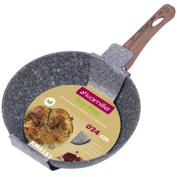 Сковорідка 24см з антипригарним покриттям ptfe з алюмінію для індукції та газу