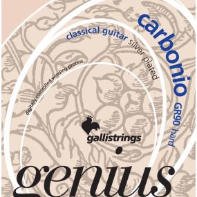 Струни для класичної гітари Gallistrings GR90 (.024-.045), Carbonino, ProCoated, HARD, Silver