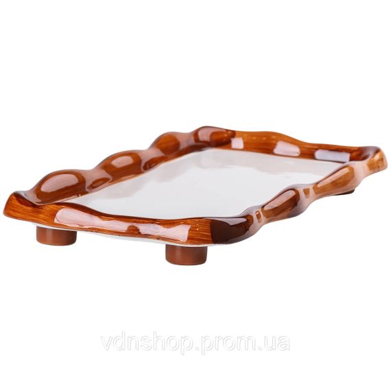 Чайний набір на 6 персон із порцелянаовою підставкою, шоколад HP-15-29 | Зображення 3