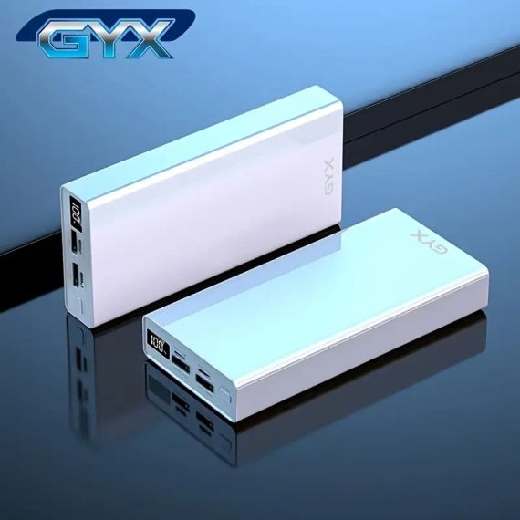 GYX Велика портативна Power Bank 20000mAh 5V2.1A USB зарядний пристрій з LED та цифровим дисплеєм