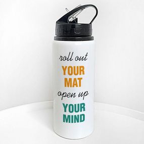 Пляшка для води з трубочкою Roll uit yuor mat. Open uut your mind 600 мл (PLV_25A061)