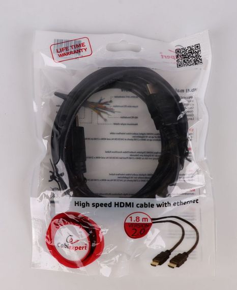 Кабель Cablexpert CC-HDMI4-6, HDMI V.2.0, вилка/вилка, з позолоченими контактами, 1.8 м | Зображення 2