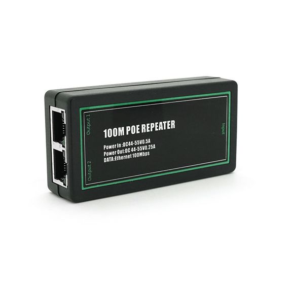 POE удлинитель-действитель RITAR 1/2 (1 Вх -2 Вих 100Mpbs POE) 44-55V- 24W