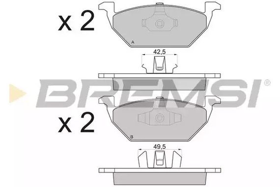Колодки передні гальмівні Caddy III/Golf V/Octavia/A3 03-, Bremsi (BP2835) | Зображення 2