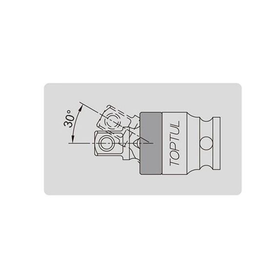 Кардан ударний 3/8" TOPTUL посилений KACN120B | Зображення 1
